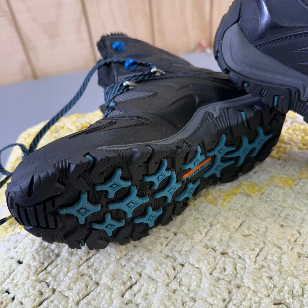 Merrell Womens Black Waterproof Winter Hiking Boots J21120 Size‎ 9 Active Heat